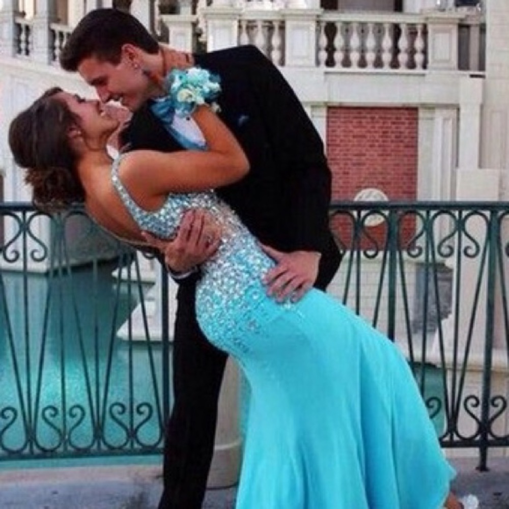 Aqua Blue Prom Dress