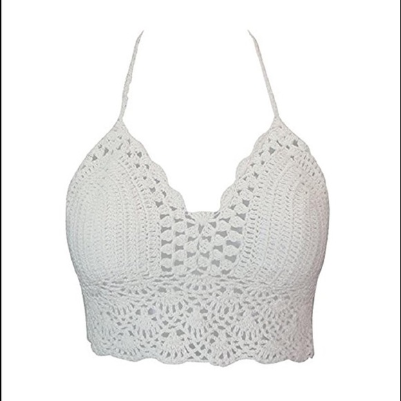 Festival White crochet crop top - Picture 2 of 4