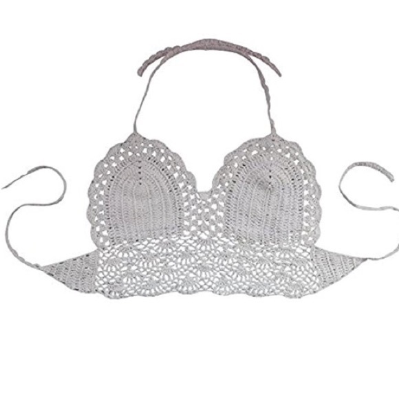 Festival White crochet crop top - Picture 3 of 4