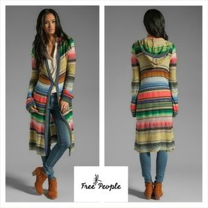 Free people Serape hooded cardigan