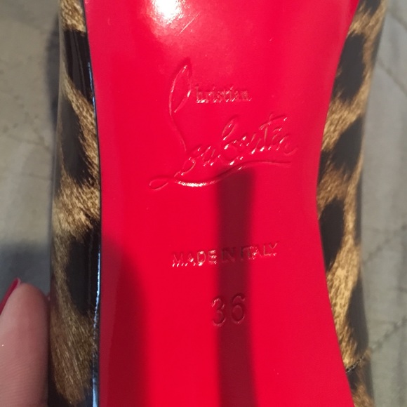 Patent Leather leopard Christian Louboutin - Picture 4 of 4