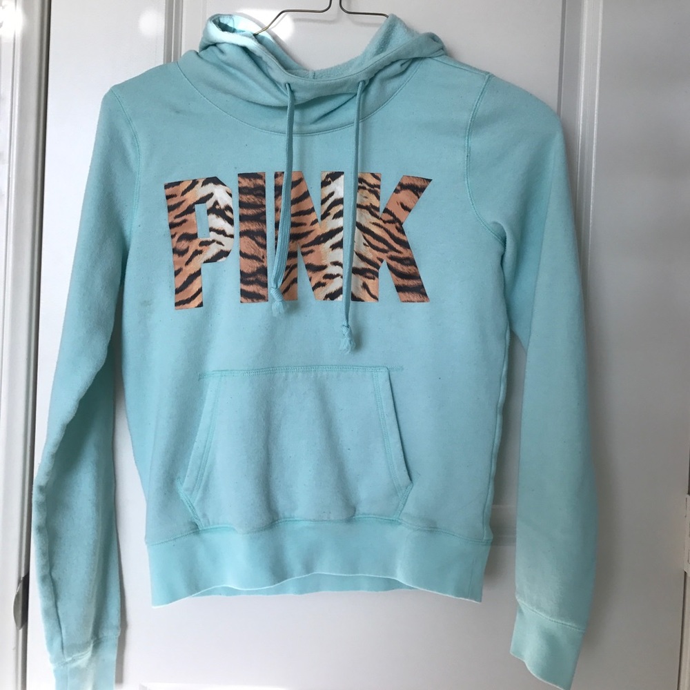 Baby blue PINK hoodie