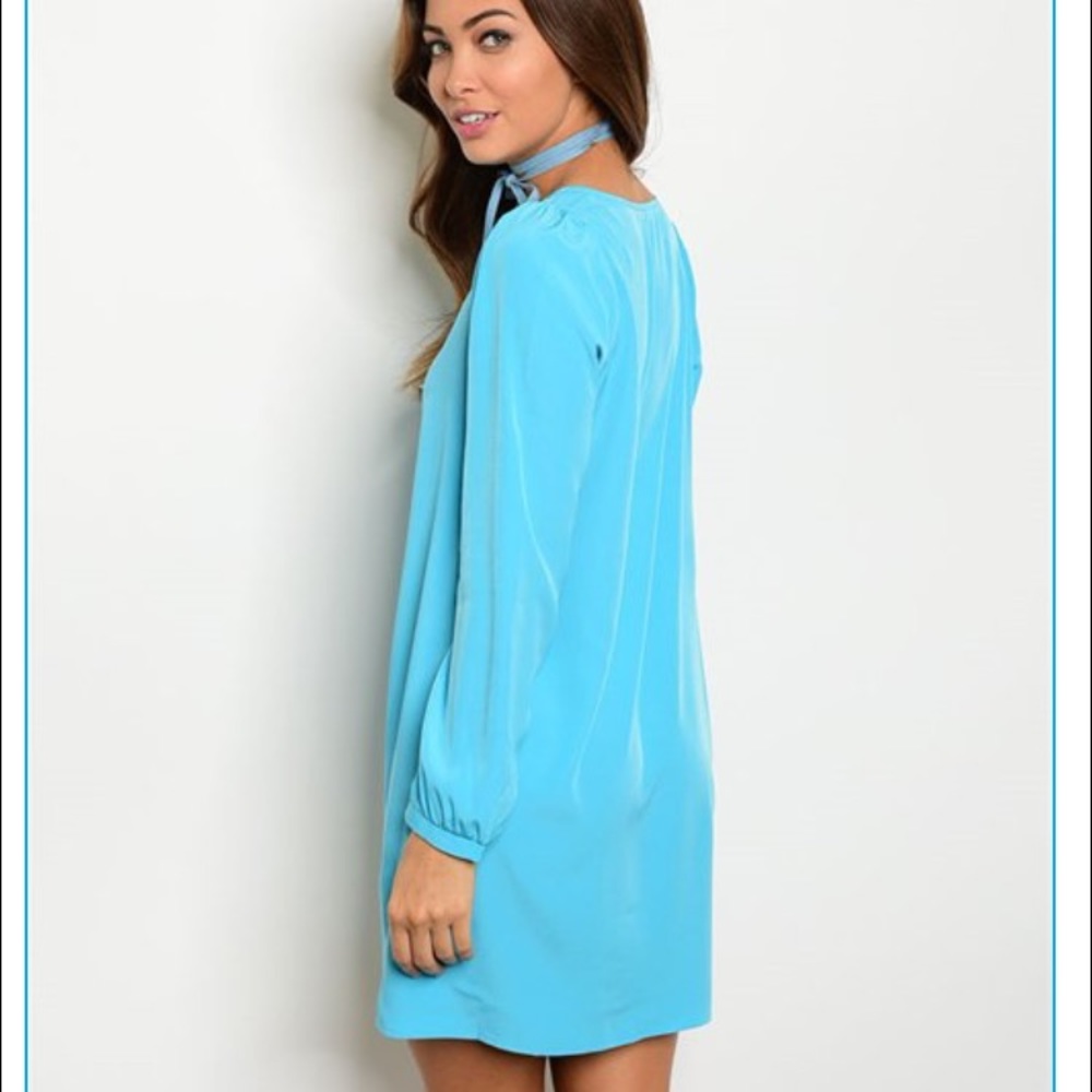 Last 1! Aqua shift dress - Picture 2 of 5