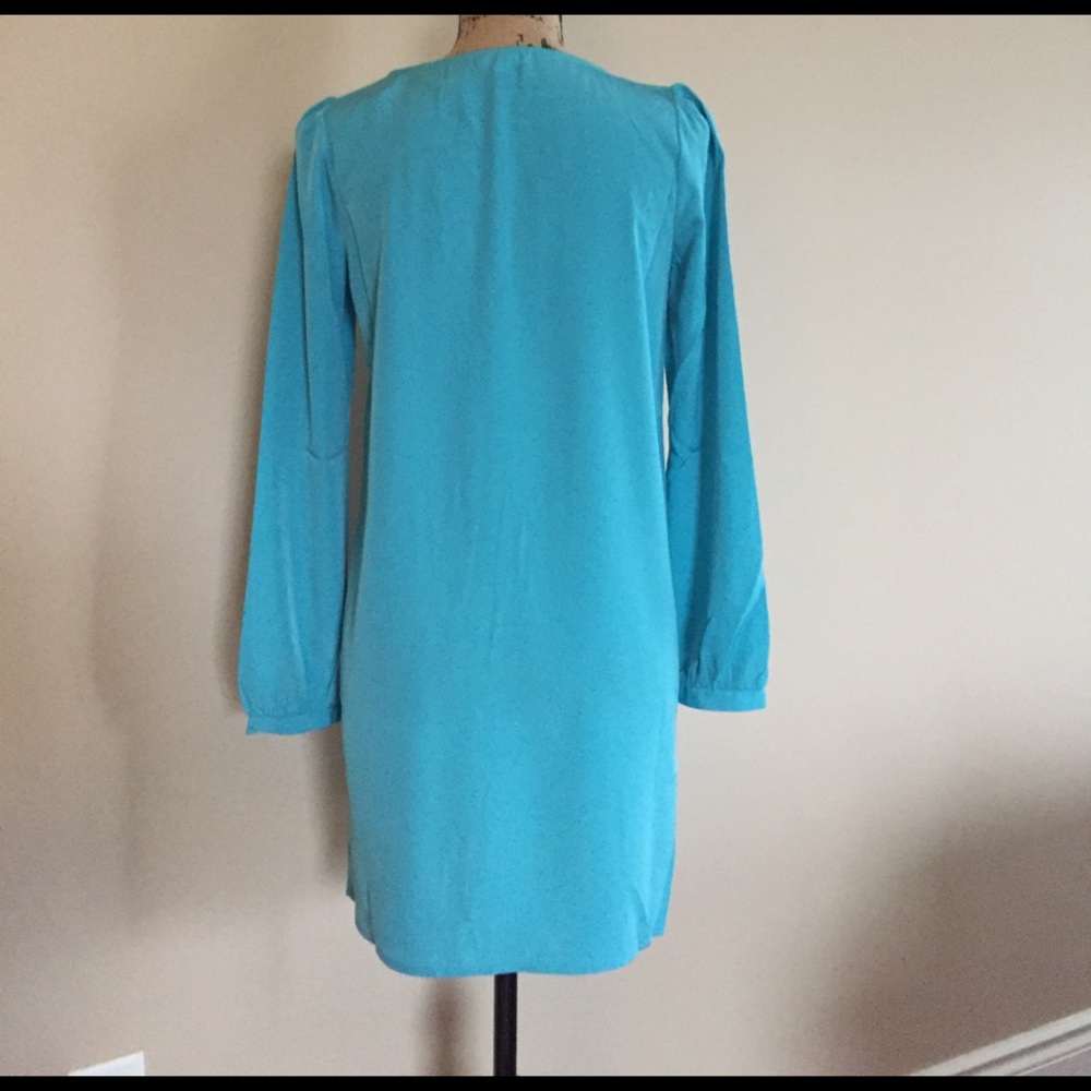 Last 1! Aqua shift dress - Picture 4 of 5