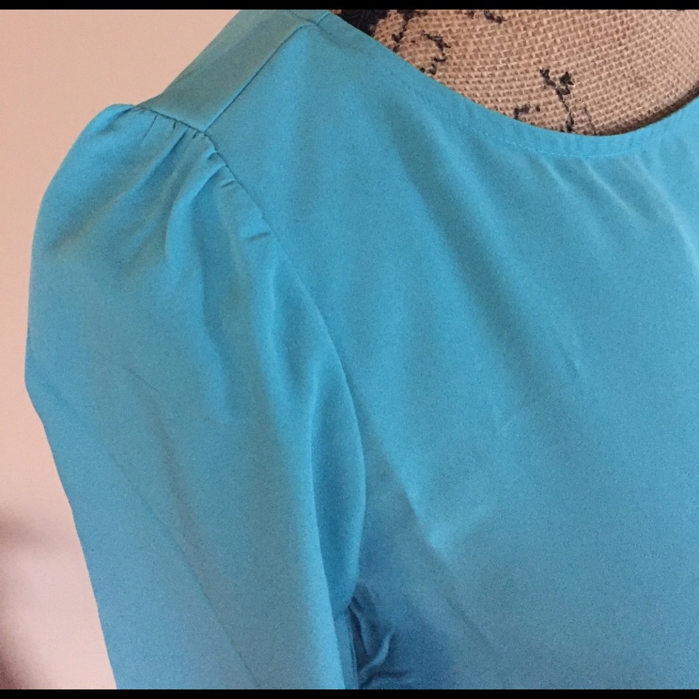 Last 1! Aqua shift dress - Picture 5 of 5