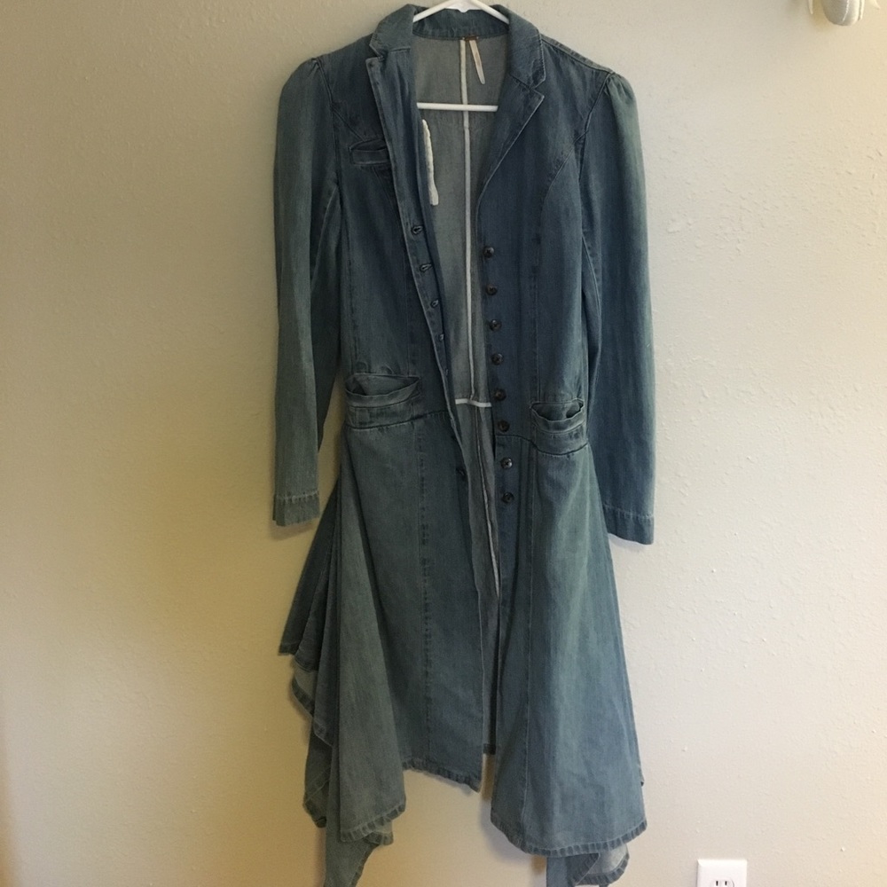 Free People Chambray Trench