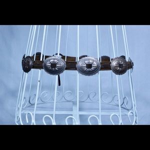 High waisted skinny concho belt