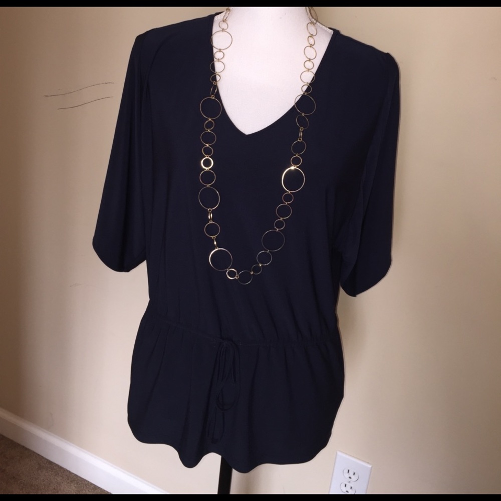 Chaps Navy small blouse.