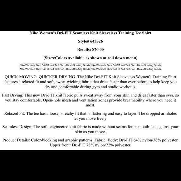 Nike dri-fit seamless knit training running top - Picture 4 of 4