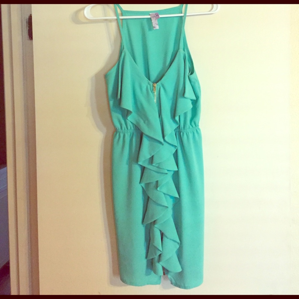 Alya Ruffle Zip Front Dress