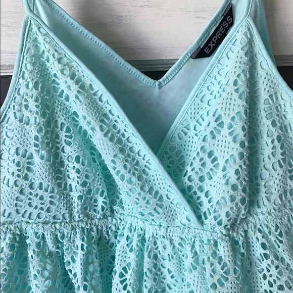 Express Turquoise Strap Dress - Picture 2 of 3