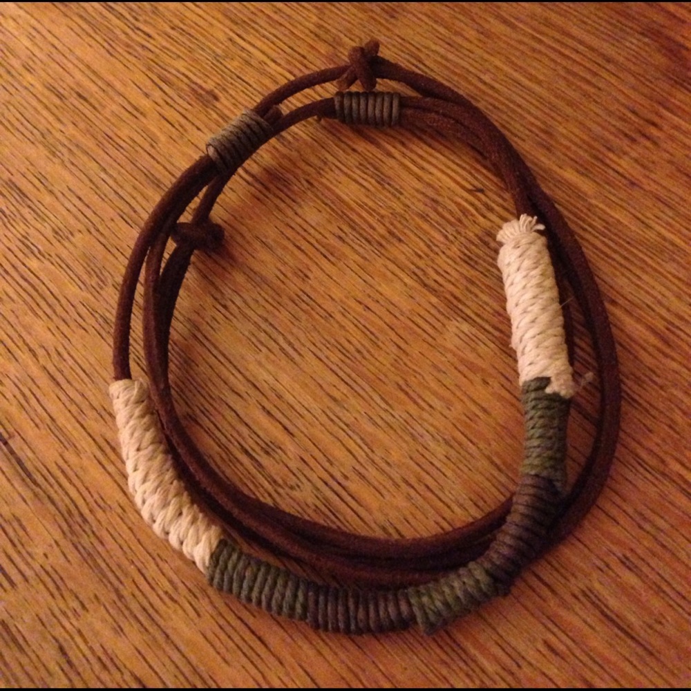 LAST! Adjustable leather wrap bracelet or necklace