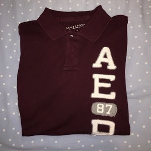 Aeropostale Pique Graphic Polo