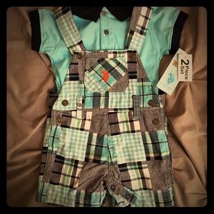 Boy's Polo Overall Set