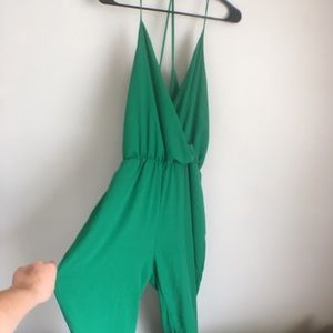 Green jumpsuit