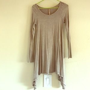 Tan long sleeve dress