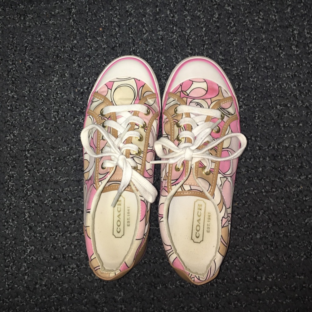 Pink Coach sneakers