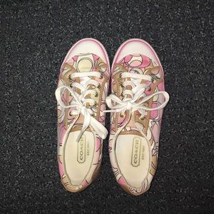 Pink Coach sneakers