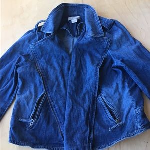 Brand New Lucky Brand Denim Moto Jacket. Size XL