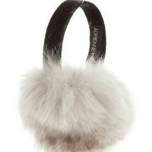 💝 ADRIENNE LANDAU rabbit fur earmuffs
