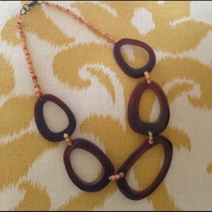 Vintage Necklace-Tortoise Shell & Beads