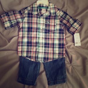 Button up and Jeans set