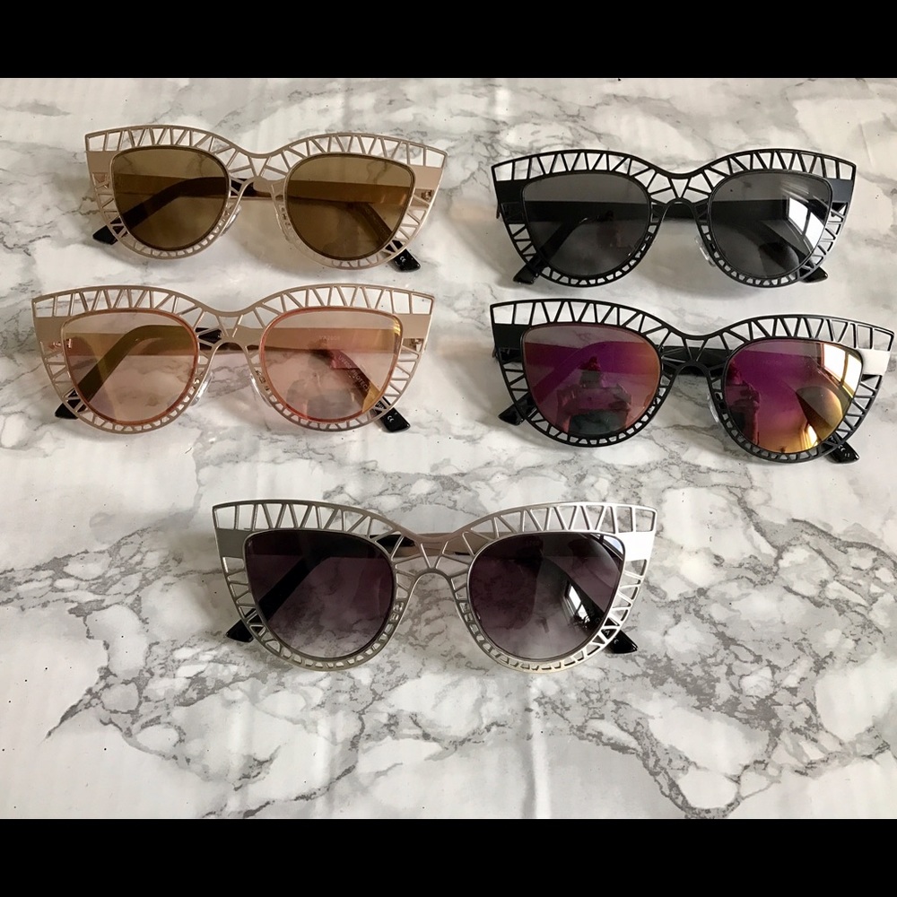 NWT Black Steelcat Cat Eye Sunglasses - Picture 2 of 3