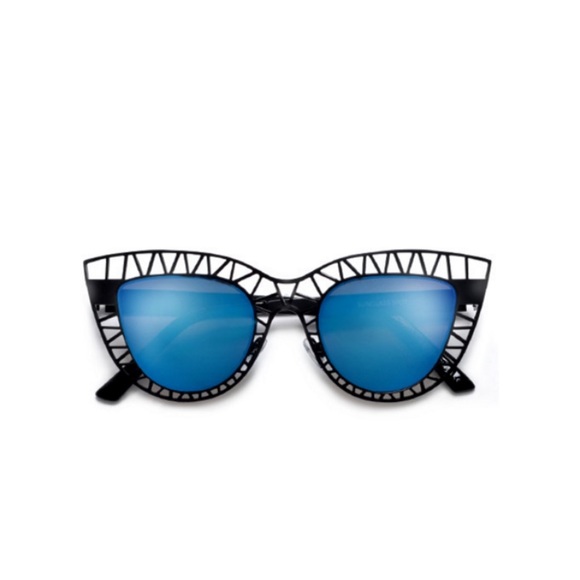 NWT Black Steelcat Cat Eye Sunglasses - Picture 3 of 3