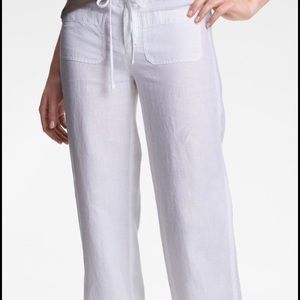 NEW VINCE WHITE LINEN PANTS WIDE LEG SZ MEDIUM