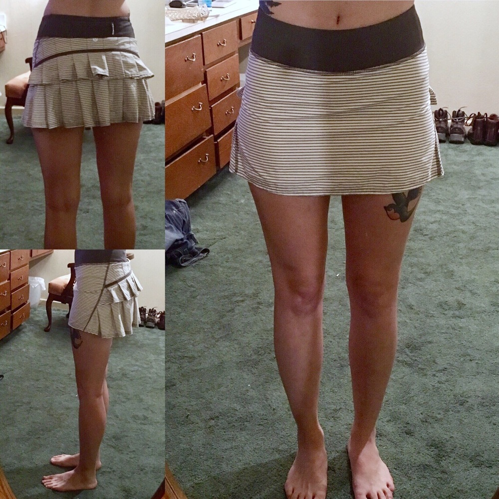 Lululemon Striped Tennis Skirt
