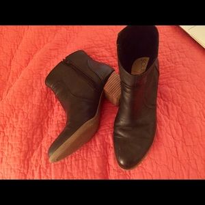 Black Leather Ankle Boots