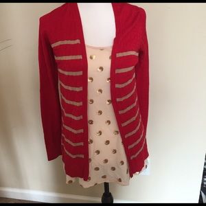 The Limited small long sleeve red top