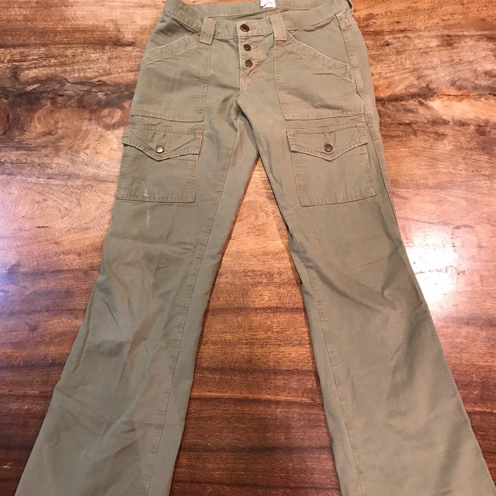 Joie green cargo jeans