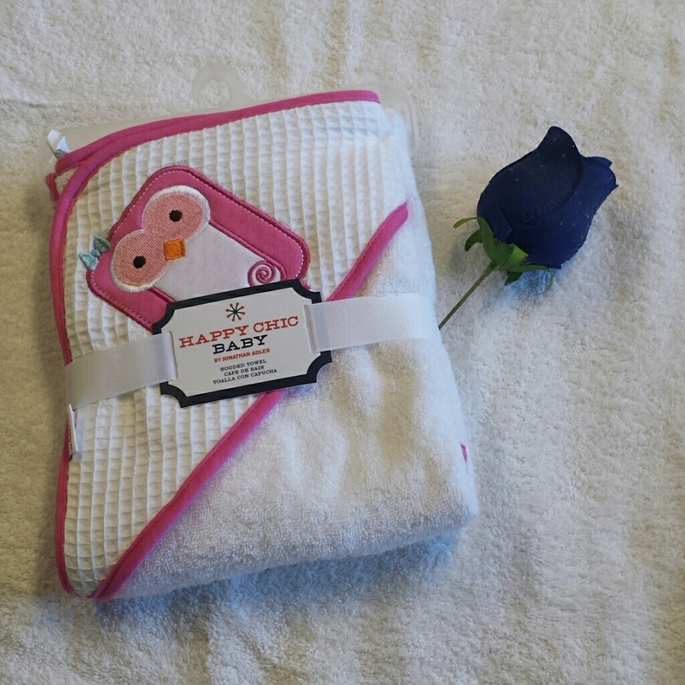 Happy  chic baby hooded towel
