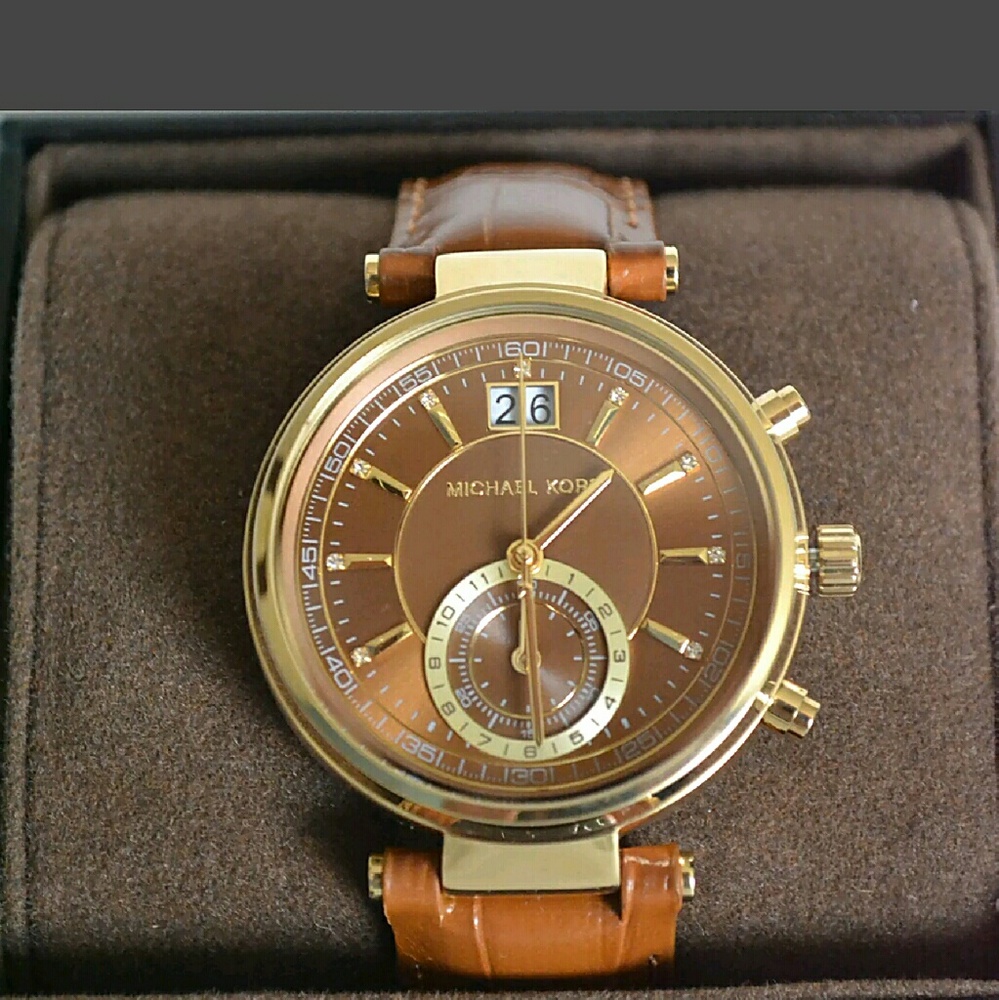NWT Michael Kors Sawyer sun ladies watch - Picture 1 of 4