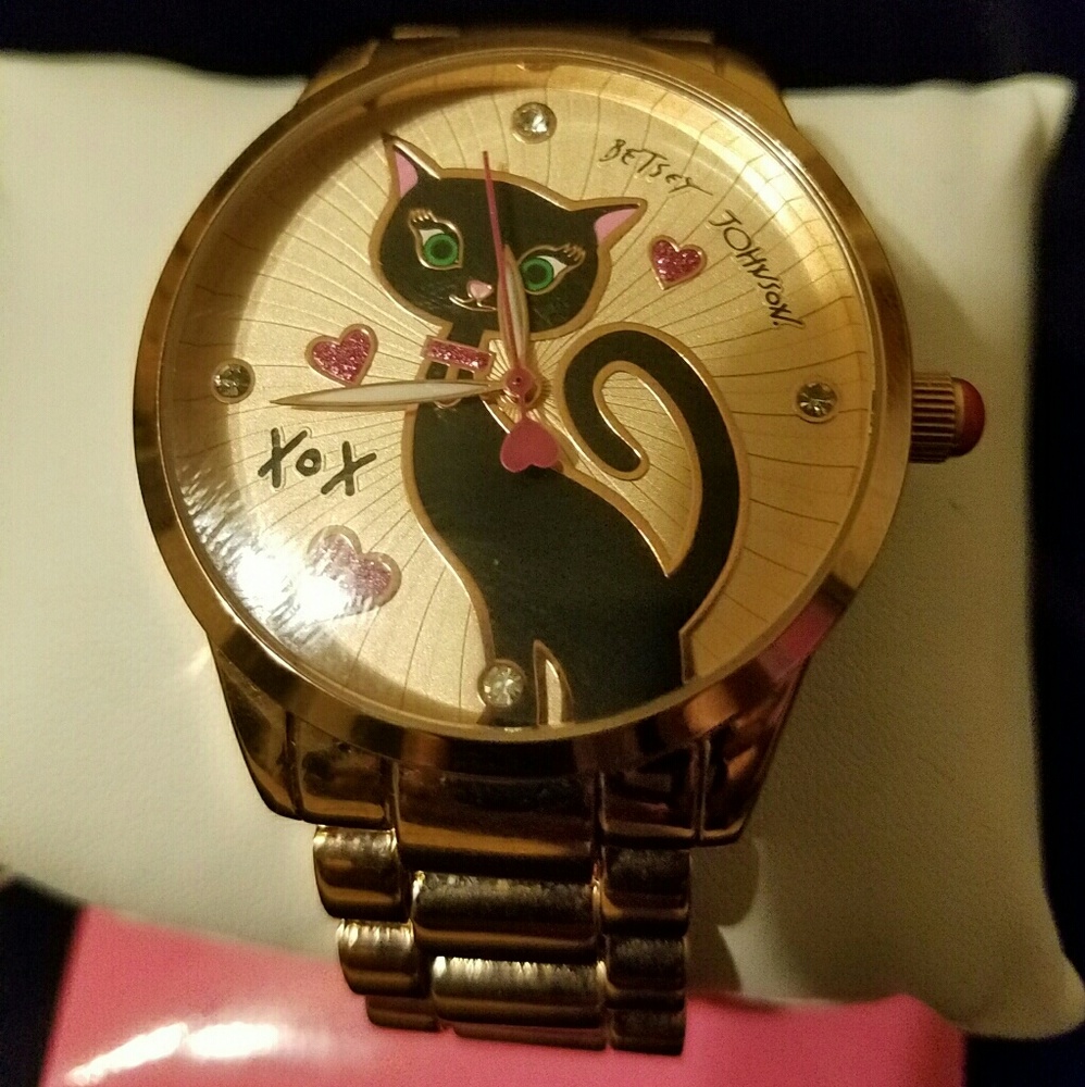Betsey Johnson Cat Bracelet Watch, Betsey Johnson