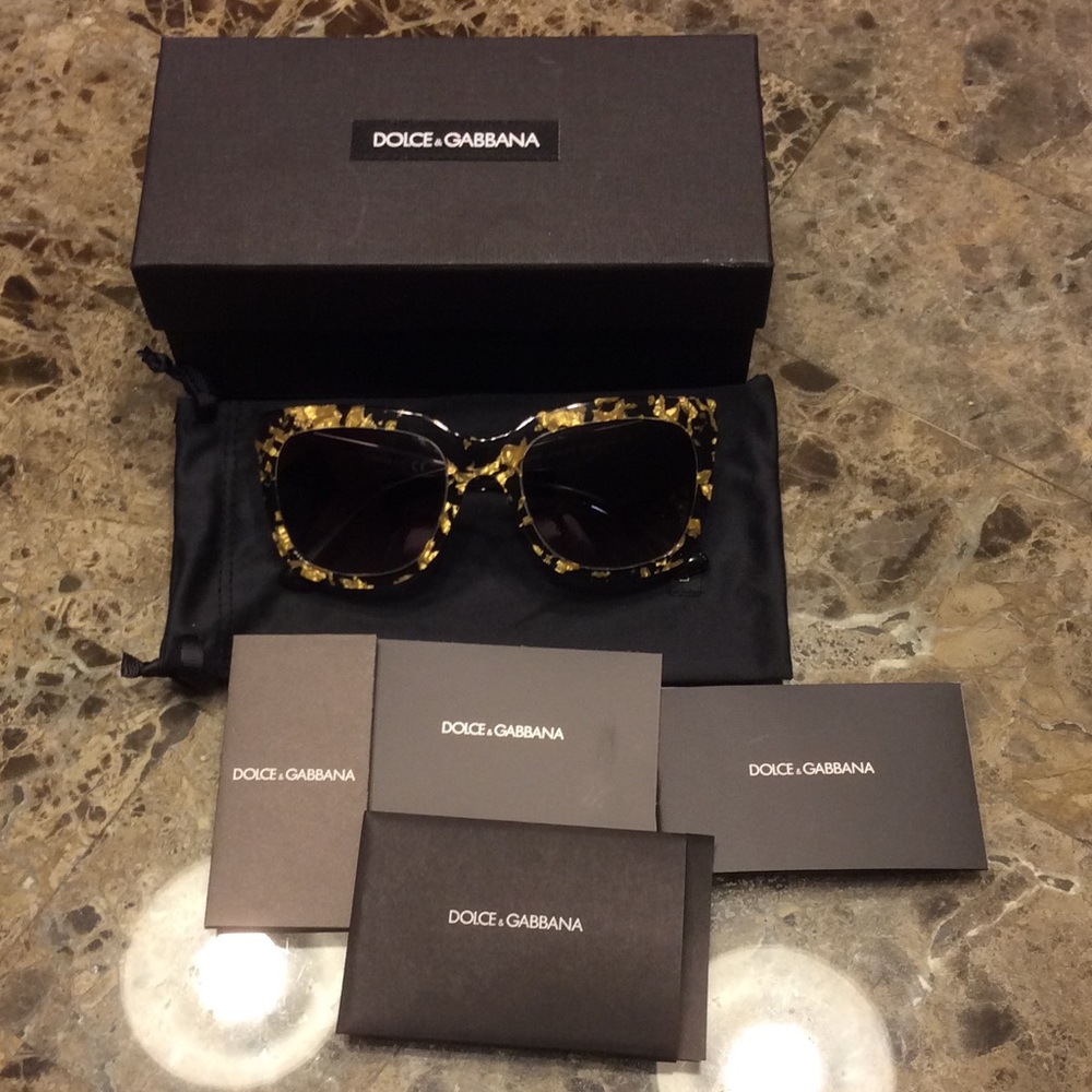 Dolce and Gabbana Gold leaf sunglasses