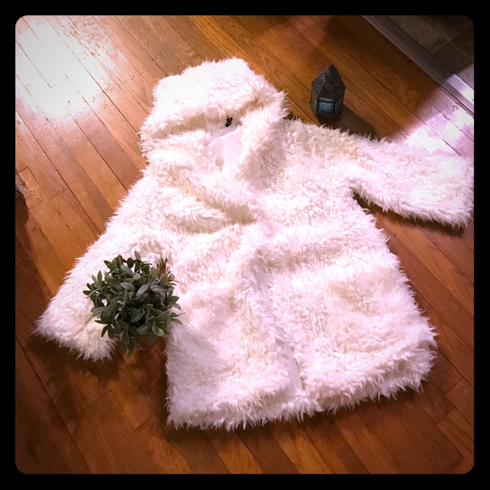 Faux Fur Coat w/ Bear Ears