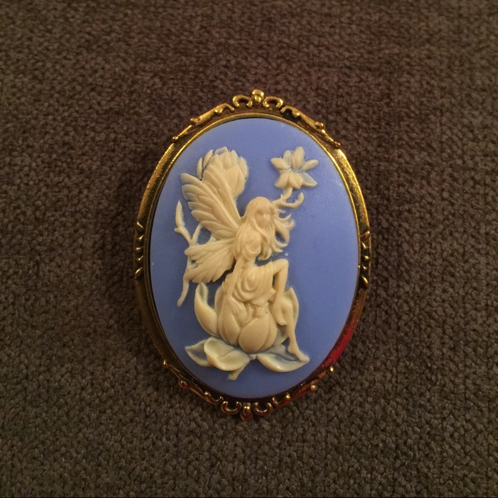 Cameo Fairy Pin Brooch