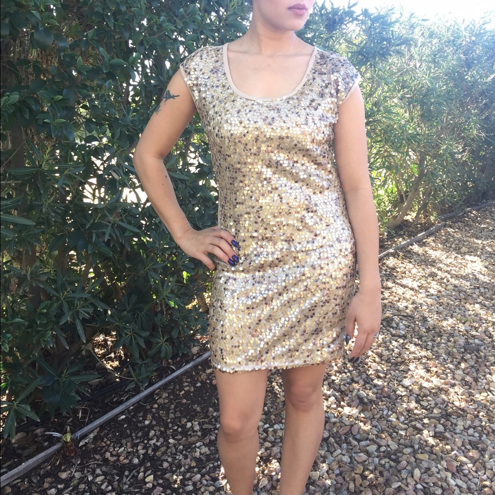 Gold dress