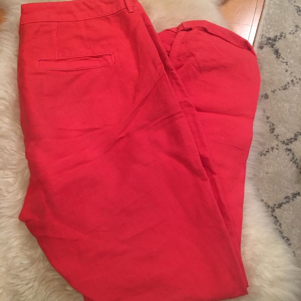 Madewell Linen Pants - Red - Size 4