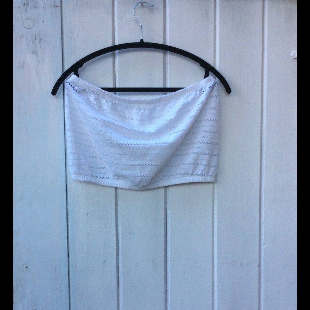 Urban Outfitters White Lace Bandeau Top