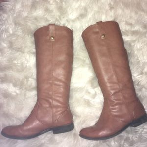 Brown knee high boots