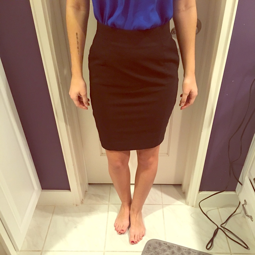 H&M work high rise skirt