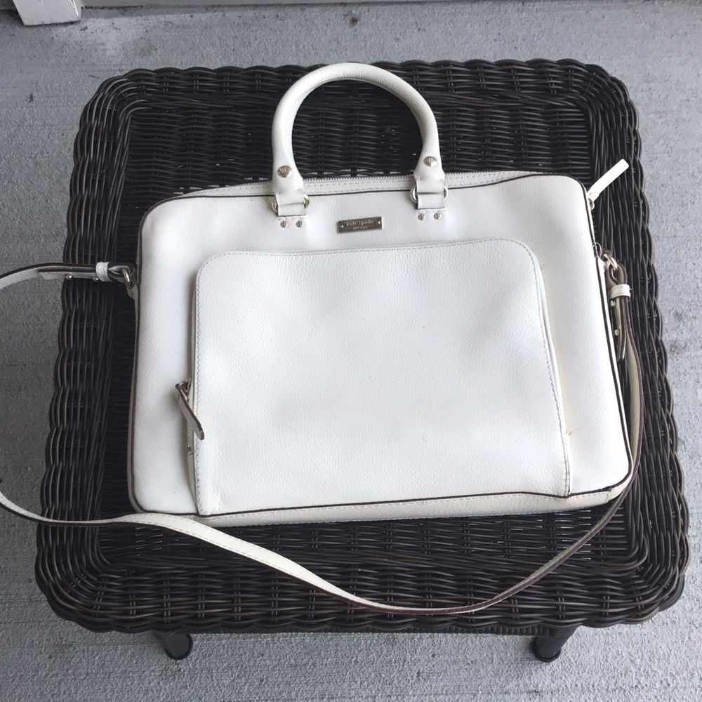 Kate spade laptop bag cream