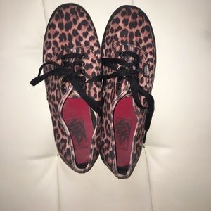 Vans- leopard print.