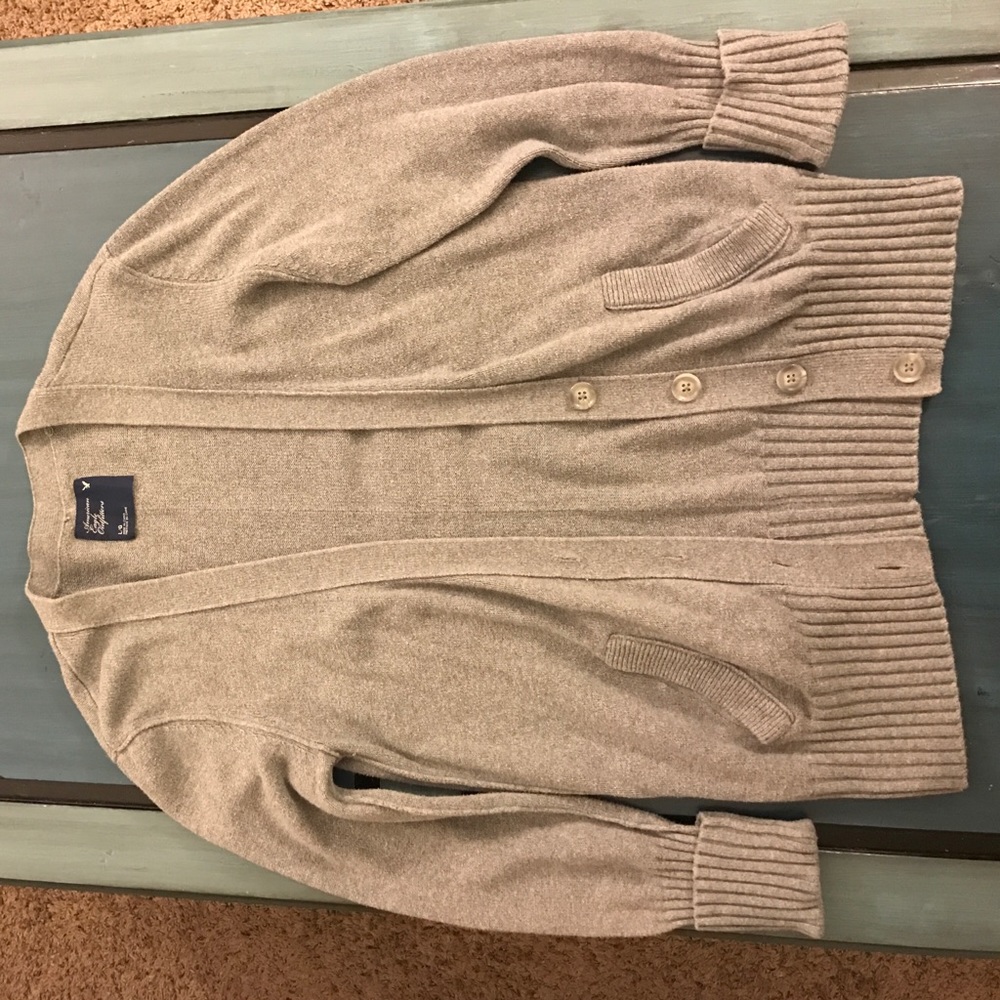Gray American Eagle cardigan