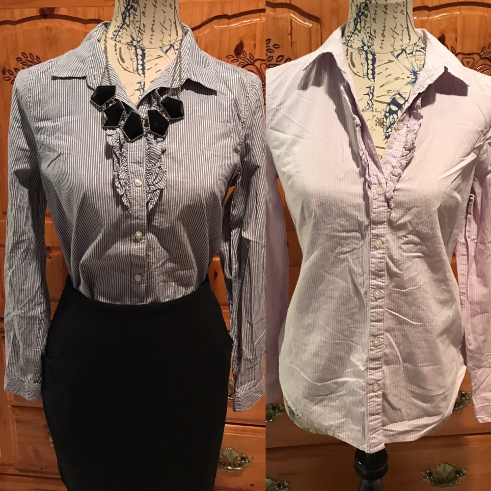 Two old navy button down shirts
