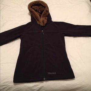 Black Marmot jacket with fur hood