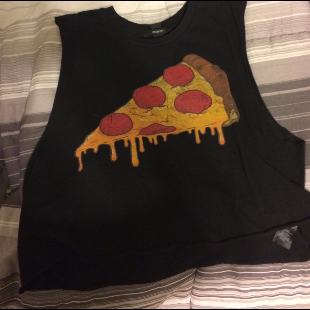 Pizza Muscle Tank Crop